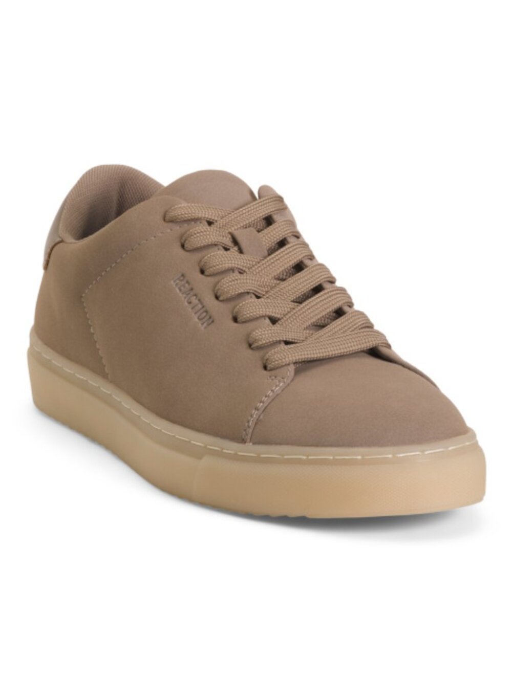 KENNETH COLE REACTION Men's Tan Javon Sport Casual Shoes with Brand Logo Accent